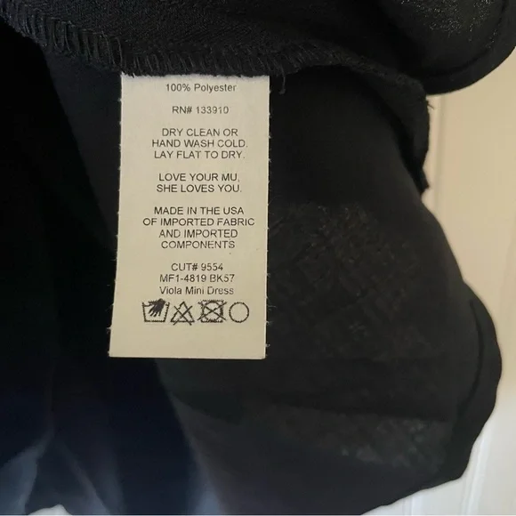 NWT Show Me Your Mumu Viola Tiered Mini Dress Women's XS Black Draped Flowy Boho - Picture 15 of 15